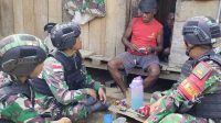 Keterikatan Positif, Warga Kampung Unggalom, Satgas Pamtas Yonif 310/KK, Ngopi Bareng, Mendukung Kelancaran Tugas
